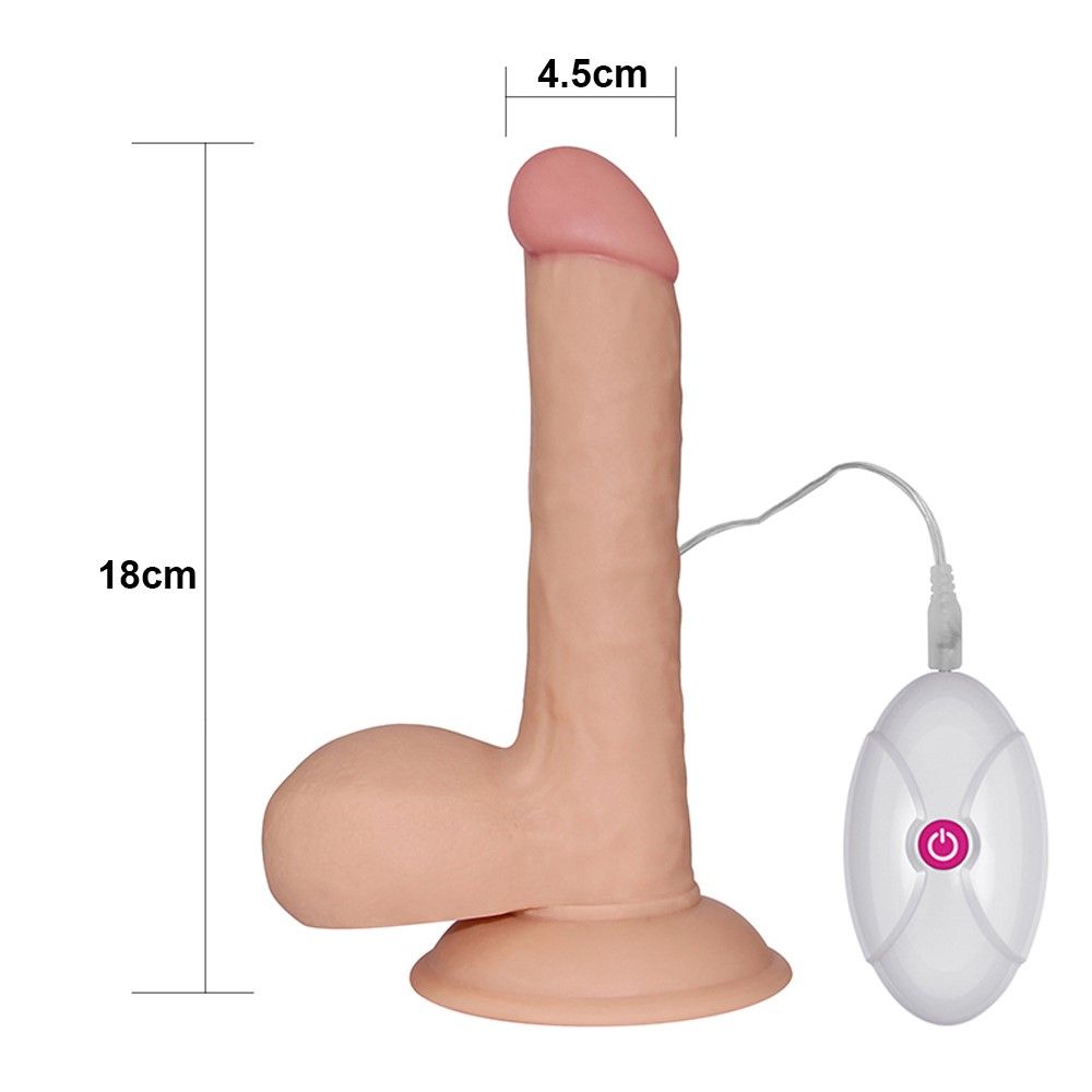 Вибратор Lovetoy The Ultra Soft Dude 7.5", 18 см (телесный)