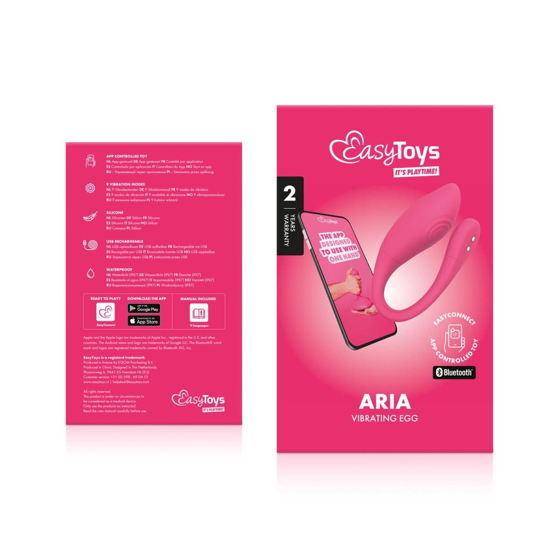 Виброяйцо EasyConnect Aria, 18 см (розовый)