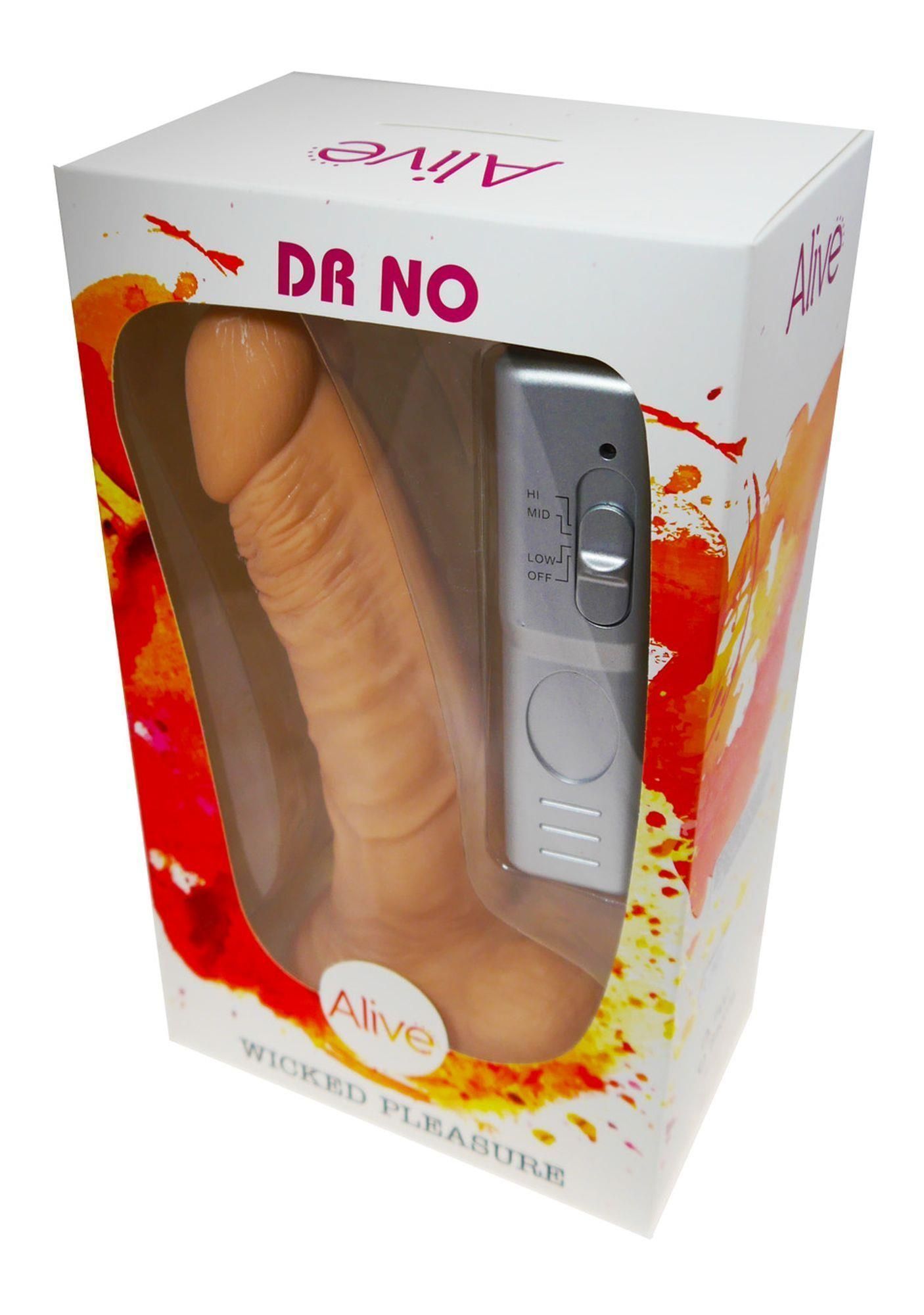 Фаллоимитатор с вибрацией Alive Dr.No, 20 см (телесный)
