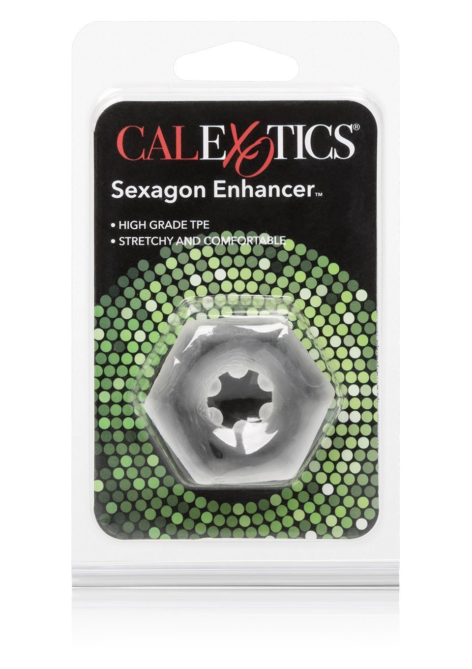 Эрекционное кольцо CalExotics Sexagon Enhancer, 4 см (прозрачный)
