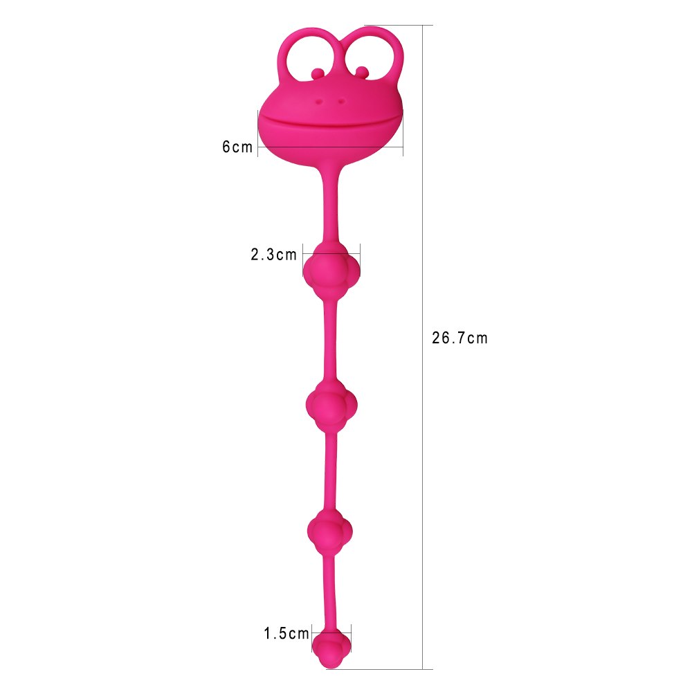 Анальні намистини Silicone Frog, 26.7 см (рожевий)
