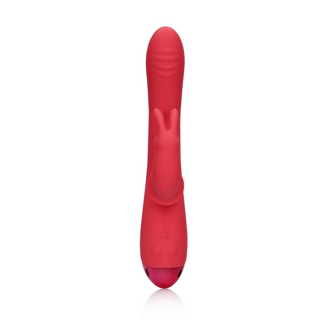 Вибратор-кролик Loveline Brighto Red, 22.5 см (красный)