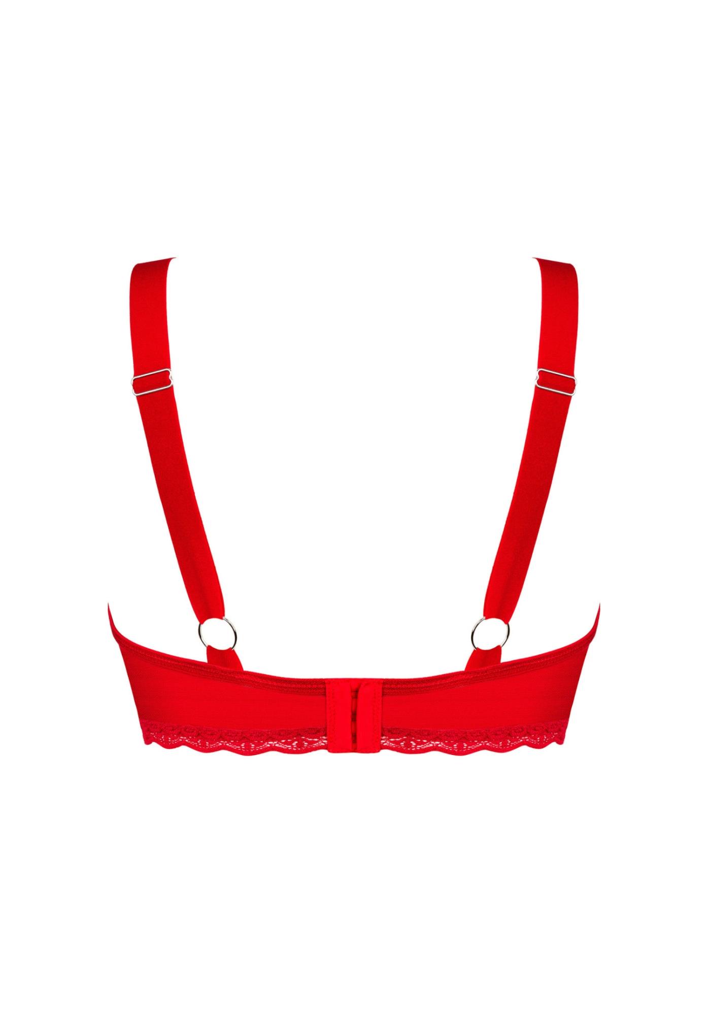 Biustonosz Obsessive Belovya, XS/S (czerwony)