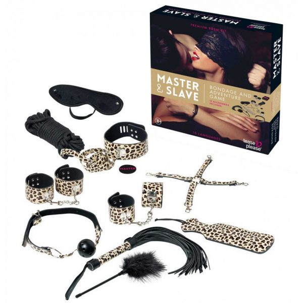 BDSM набір Tease & Please Master & Slave Bondage Game (бежевий)
