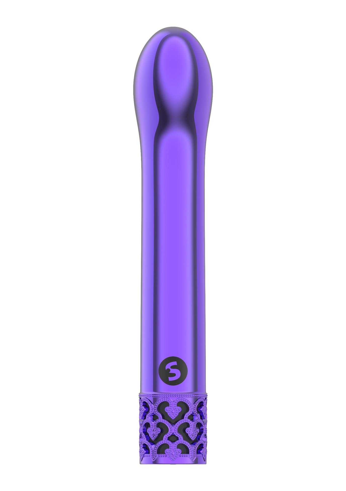 Вибратор Royal Gems Jewel Gunmetal, 12 см (фиолетовый)