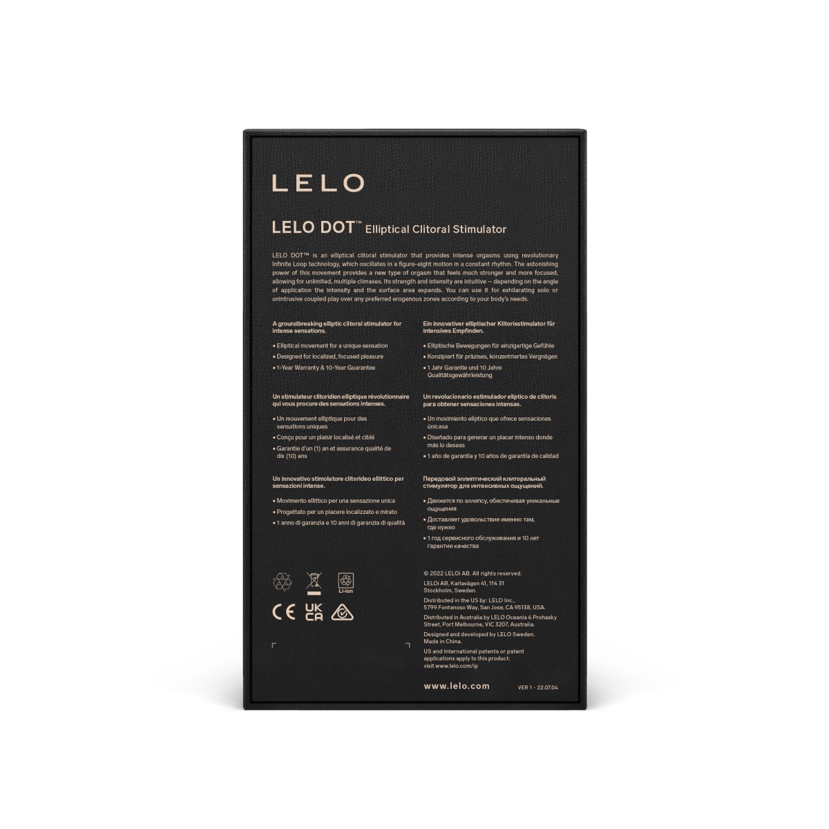Стимулятор клитора Lelo Dot Lilac, 16.5 см (сиреневый)