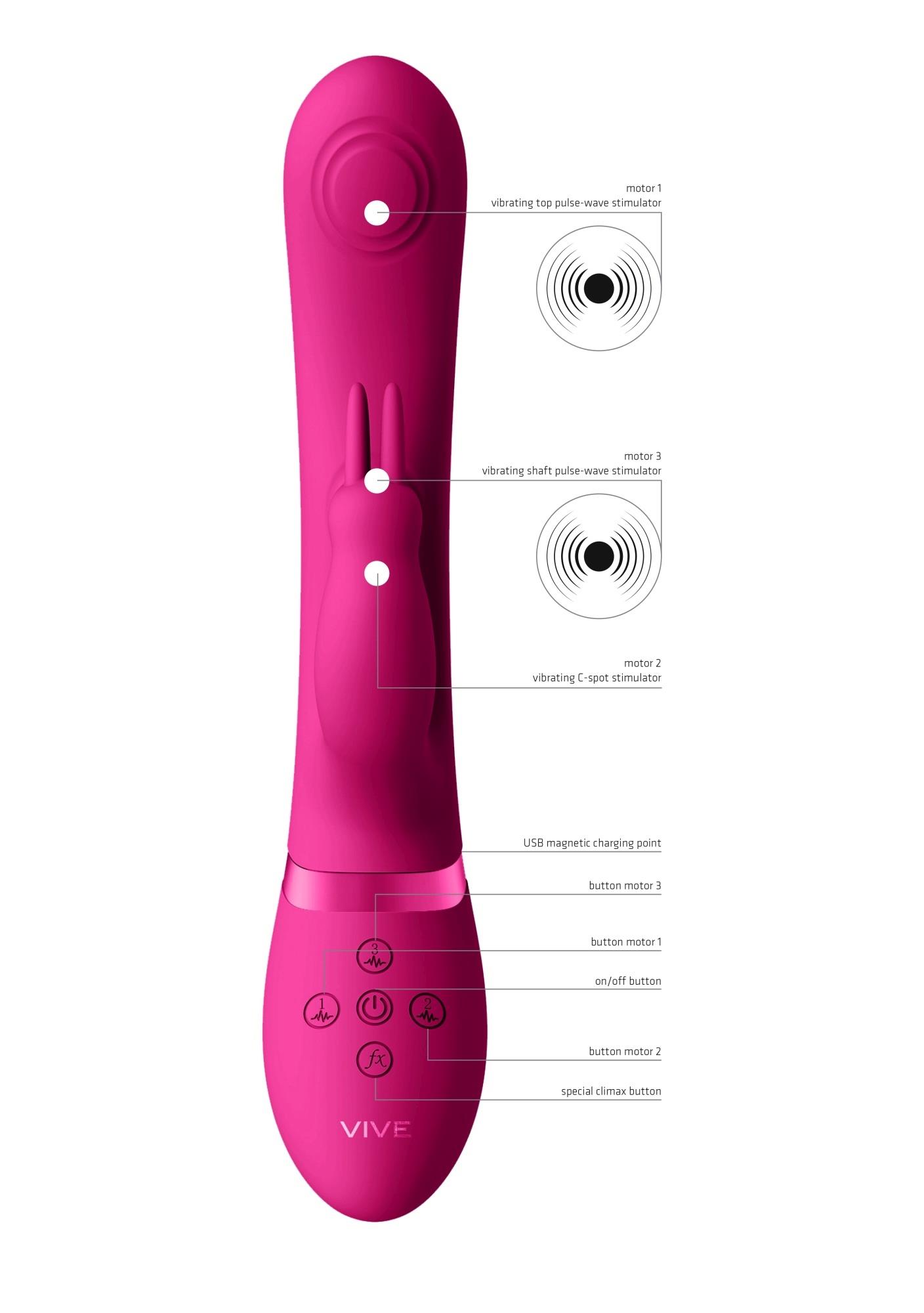 Вибратор-кролик Vive May G-Spot, 22 см (розовый)