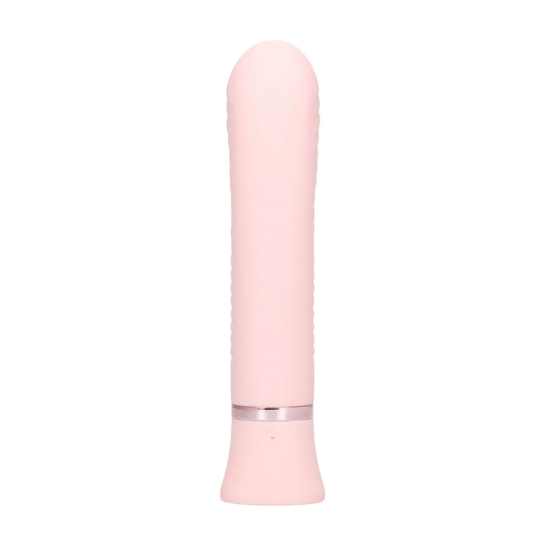 Вибратор Loveline Divine Ribbed G-Spot, 15.9 см (розовый)