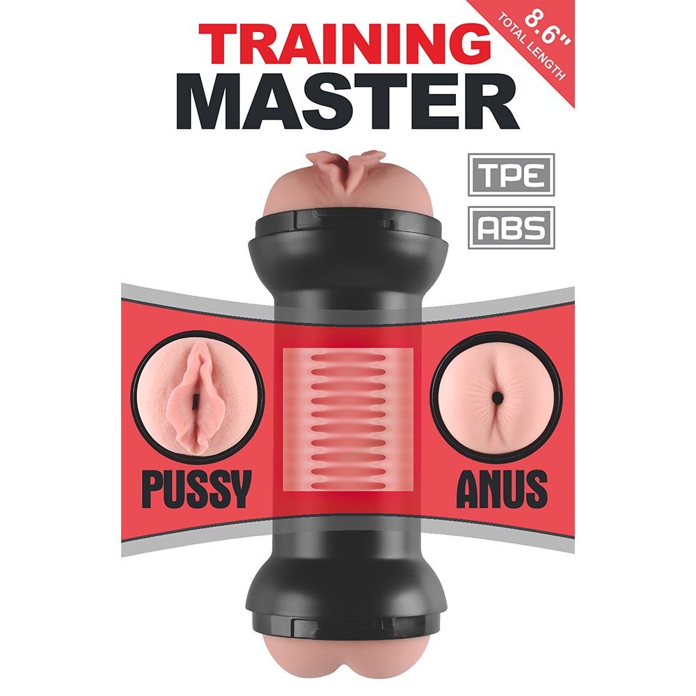 Двойной мастурбатор LoveToy Traning Master Double Side Stroker (телесный)