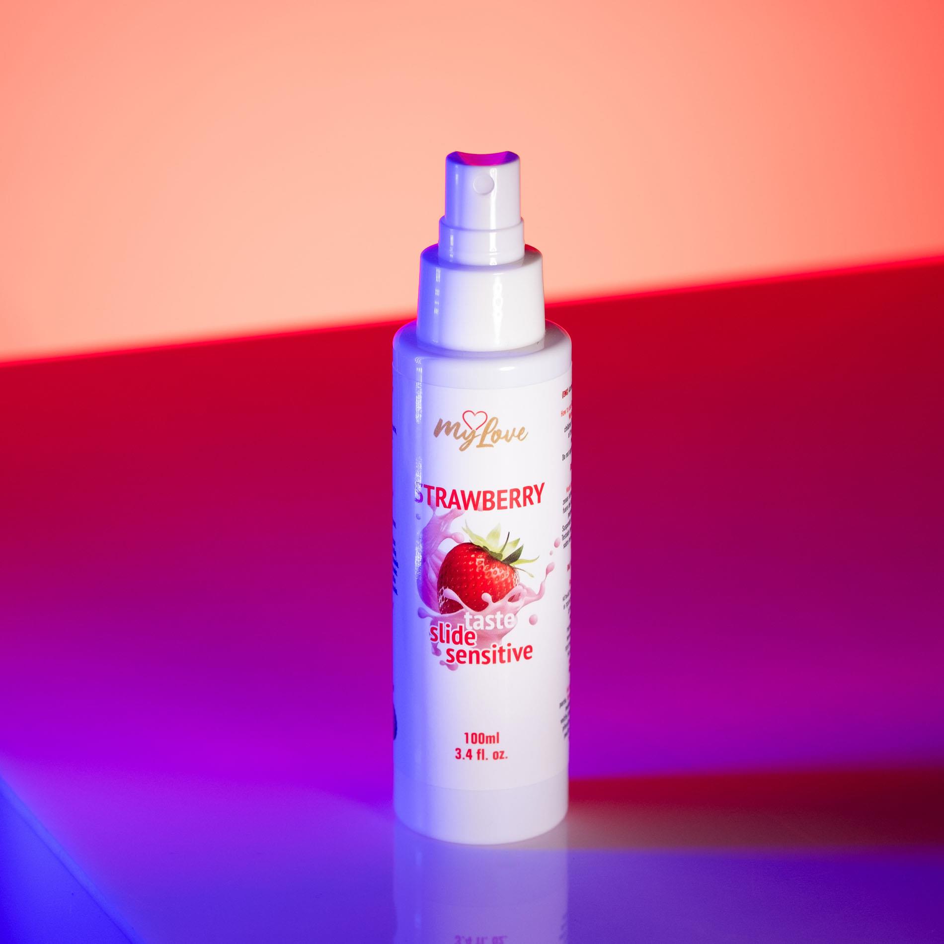 Лубрикант на водной основе MyLove Taste Slide Sensitive Strawberry, 100 мл