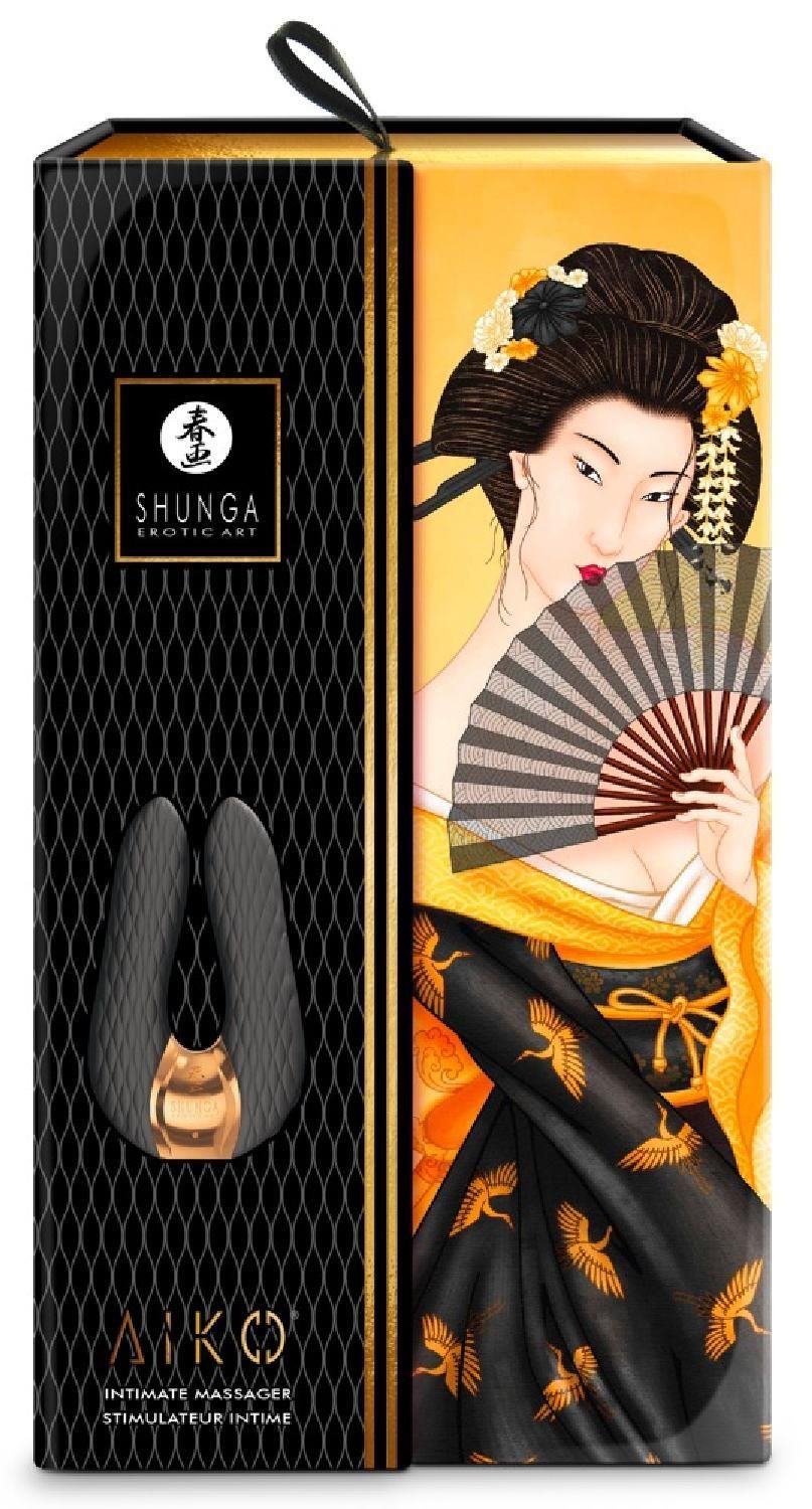 Вібратор Shunga Aiko Intimate, 10.8 см (чорний)