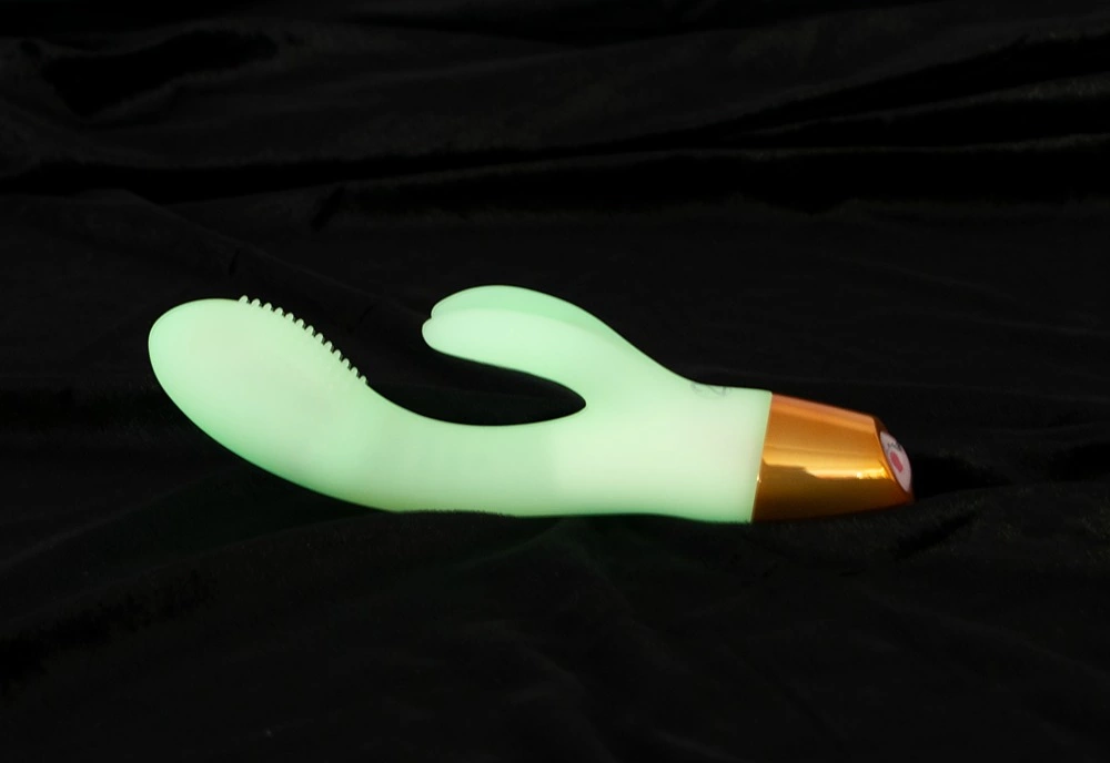 Вибратор-кролик Glow In The Dark Rabbit, 19.5 см (белый)