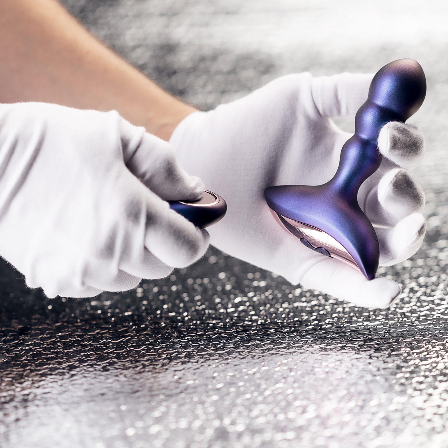 Korek analny Hueman Interstellar Remote Controlled, 12,1 cm (fioletowy)