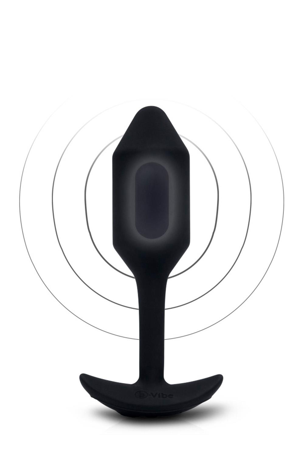 Korek analny B-Vibe Wibrujący Snug Plug 2, 12.4 cm (czarny)