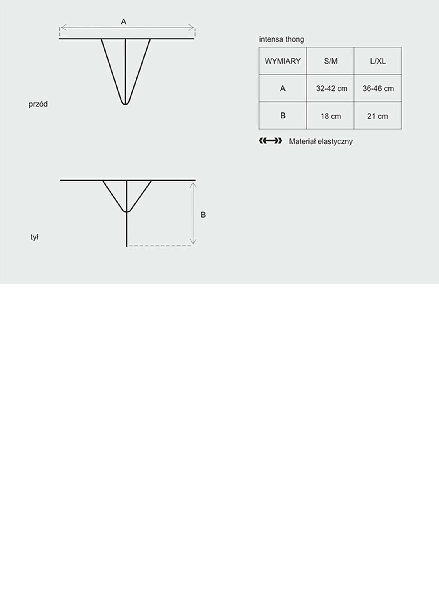 Сексуальные стринги Obsessive Intensa, S/M (черный)