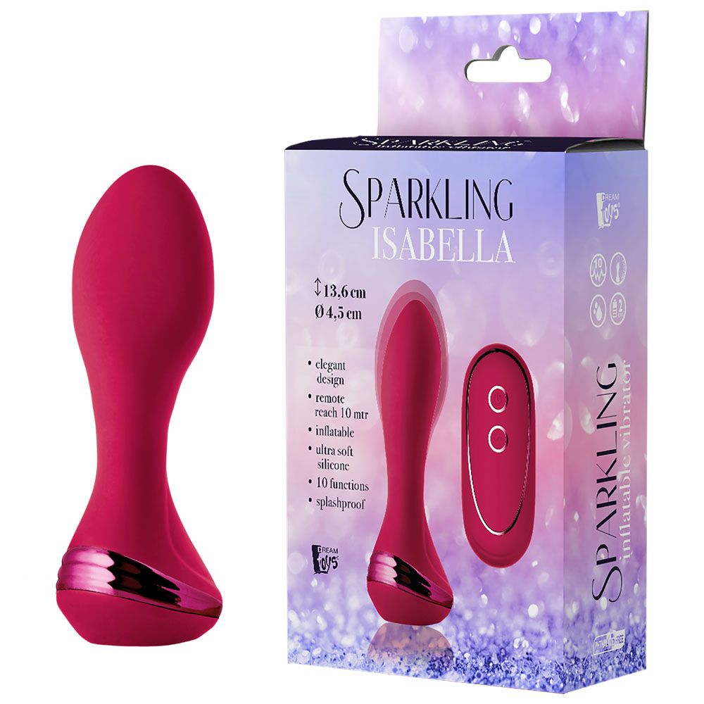 Анальна пробка Dream Toys Sparkling Isabella, 13,6 см (червоний)