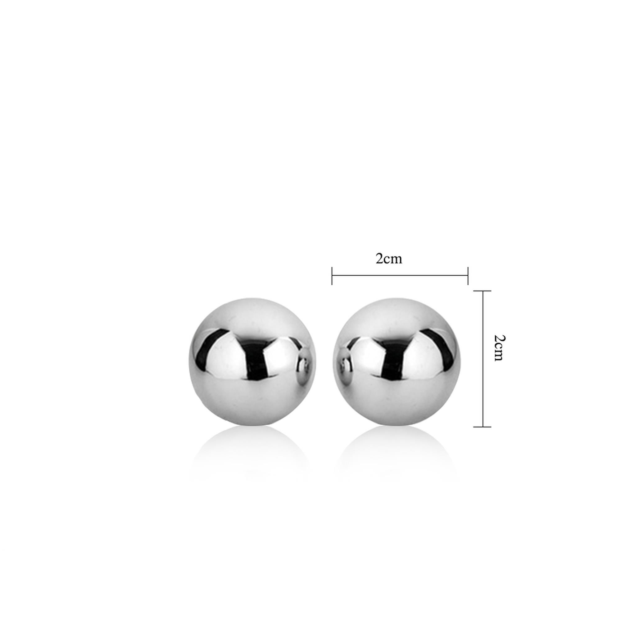 Вагинальные шарики LoveToy Passion Dual Balls, 2 см (сепебристый)