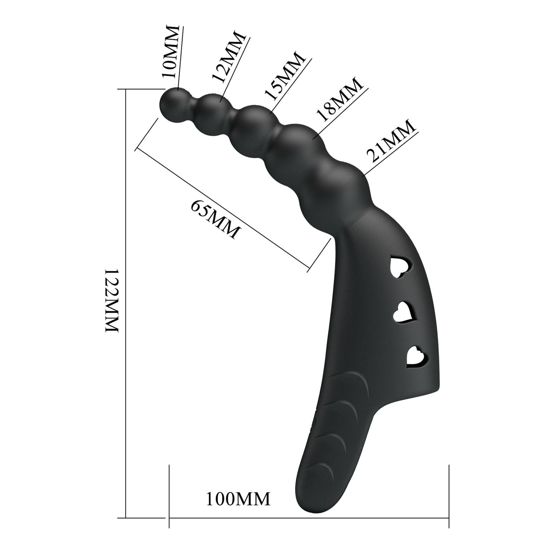 Вібратор на палець Pretty Love Jordin, 12.2 см (чорний)