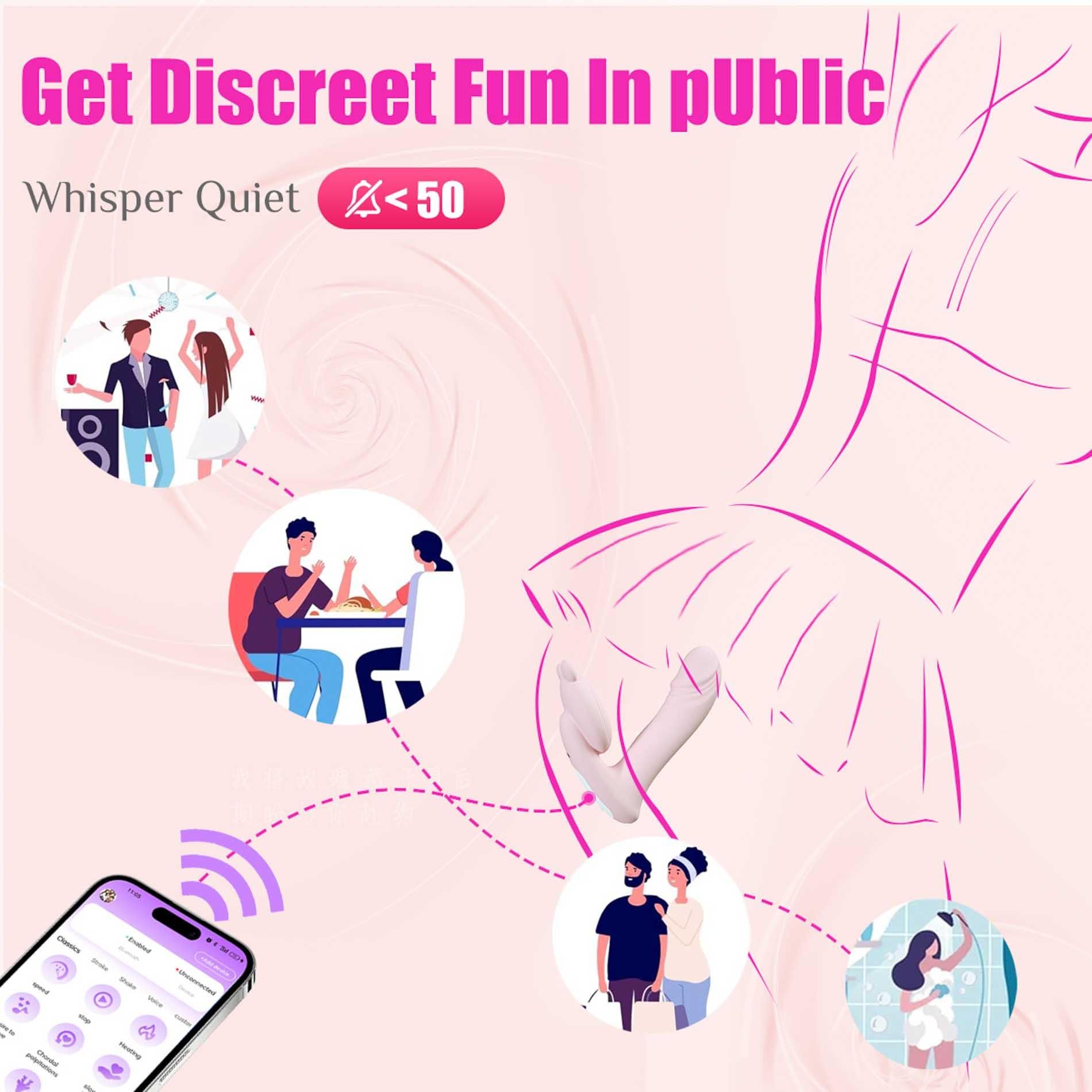 Вибратор B - Series Fox Finger function Heating + APP, 13.8 см (розовый)