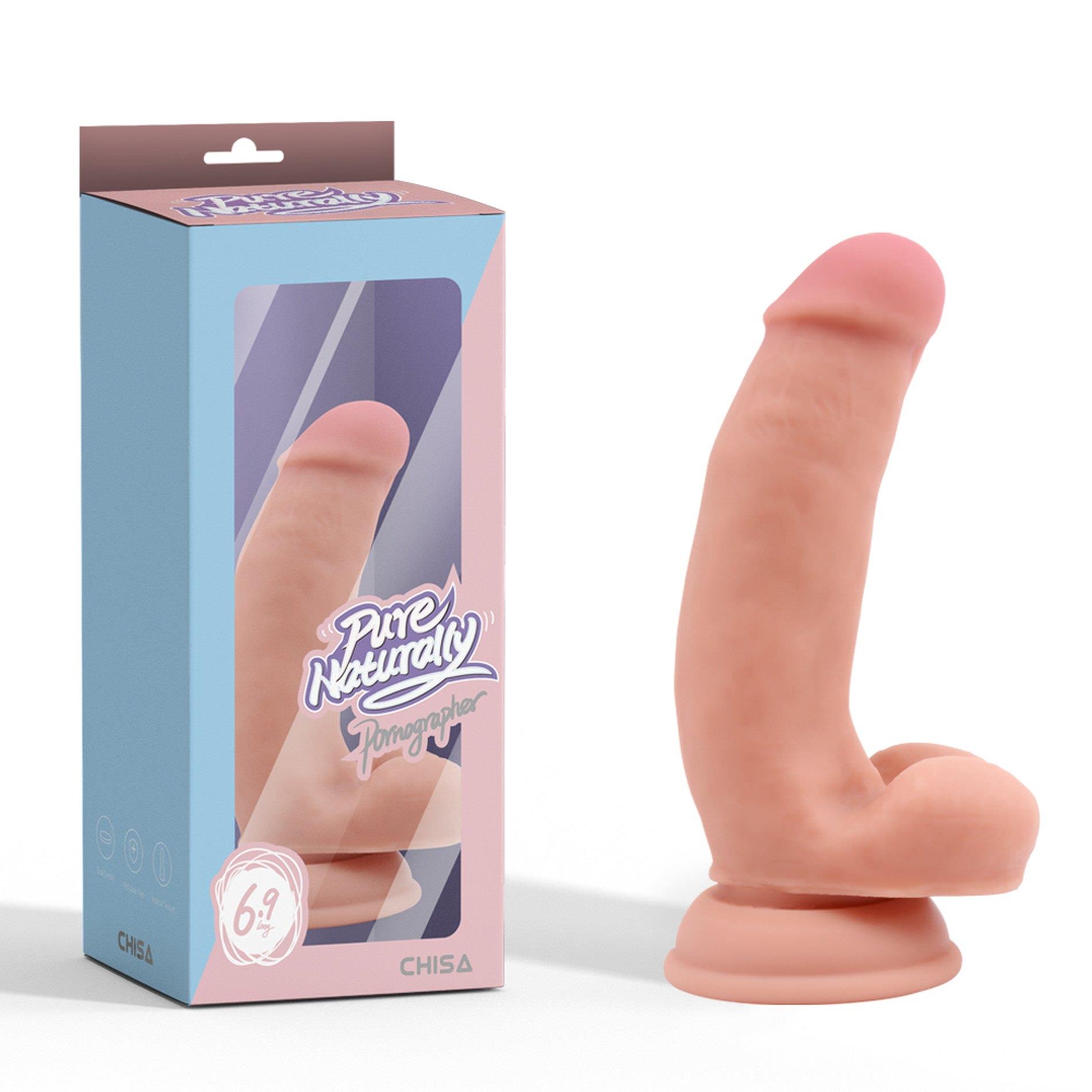 Фаллоимитатор Pure Naturally Pornographer 6.9", 17 см (телесный)