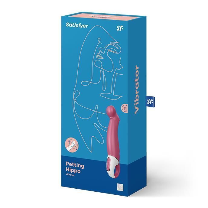 Вибратор для точки G Satisfyer Vibes Petting Hippo, 25,5 см (розовый)