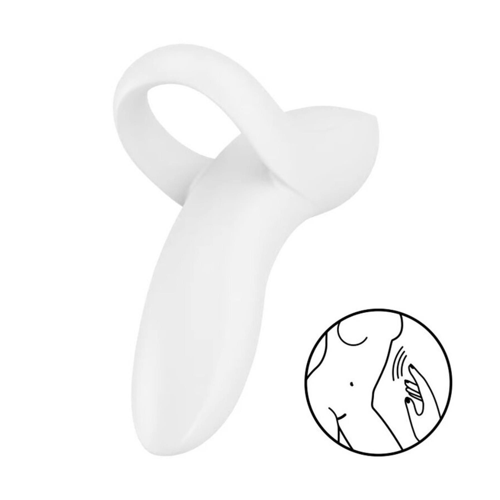 Вибратор на палец Satisfyer Bold Lover, 9.3 см (белый)