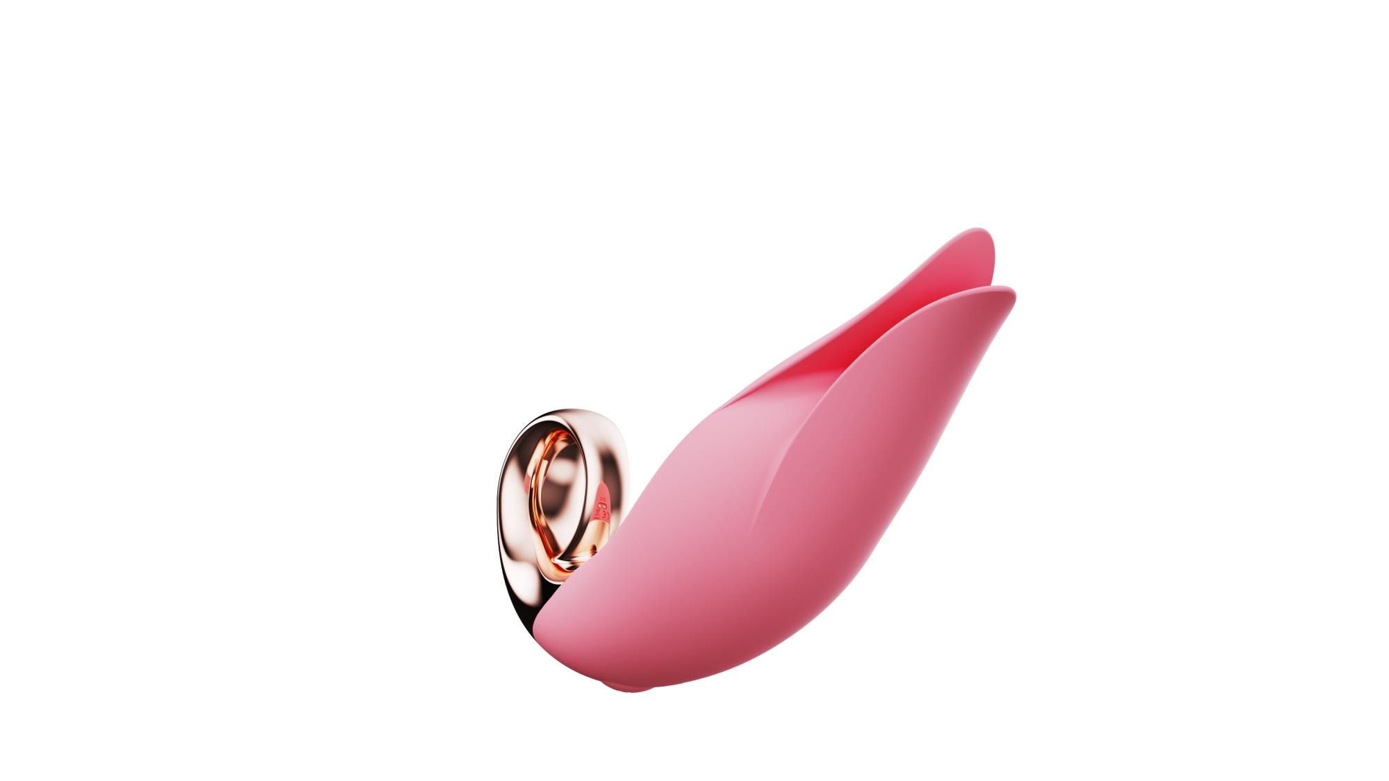 Вибратор для клитора Boss Series Flirting Tongue Licking, 13 см (светло-розовый)