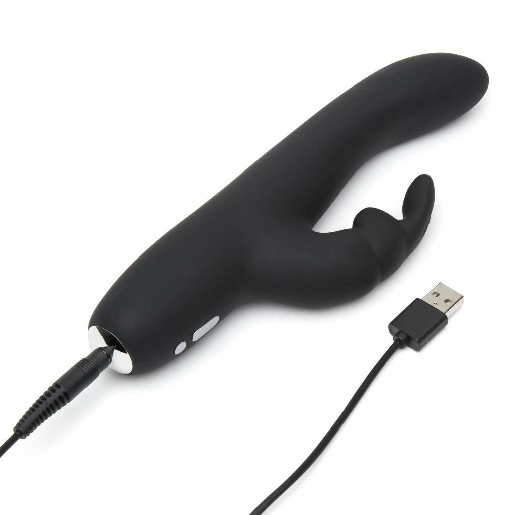 Вибратор-кролик Fifty Shades of Grey Greedy Girl Slimline, 21,6 см (черный)
