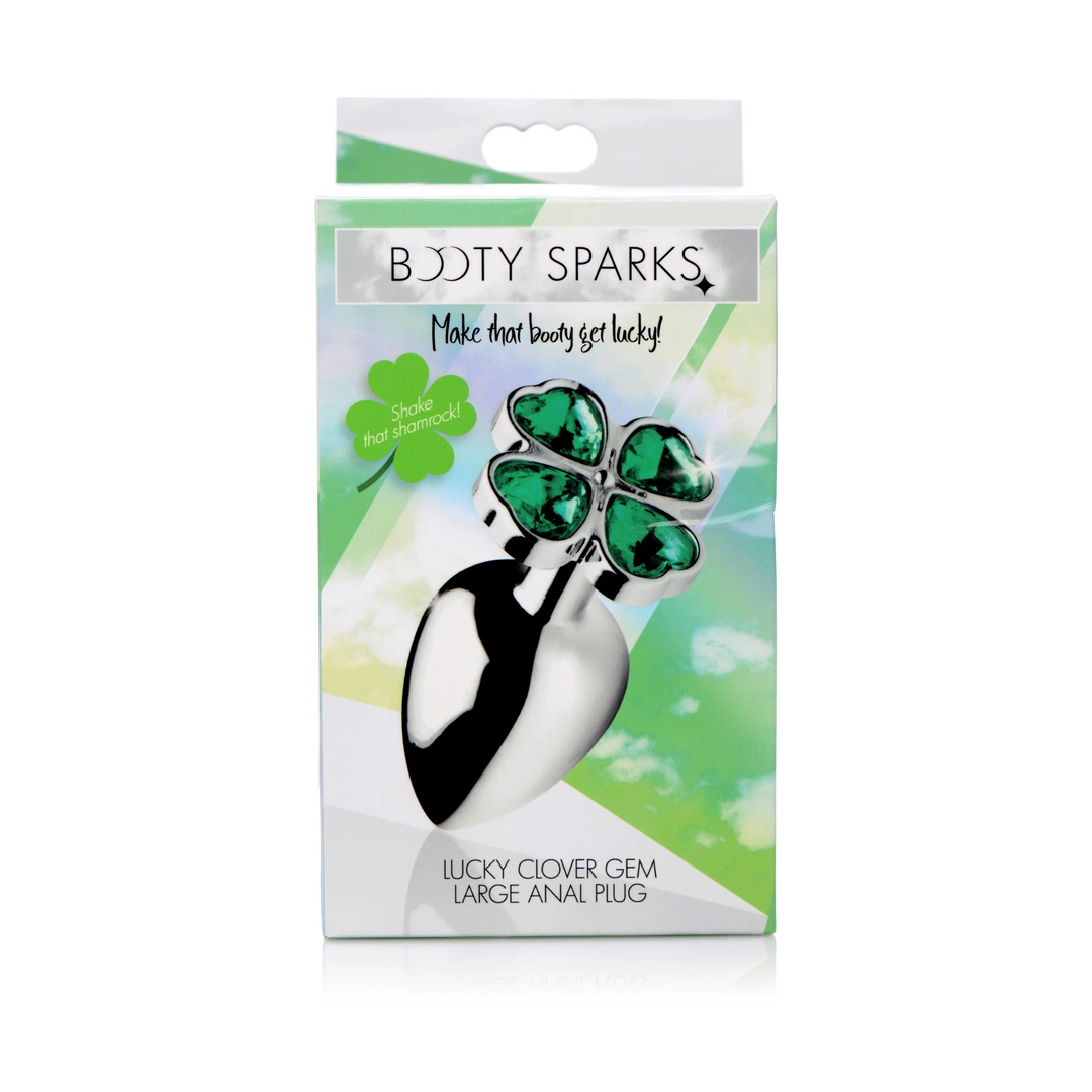 Korek analny XR Brands Clover Large, 8,9 cm (srebrny)