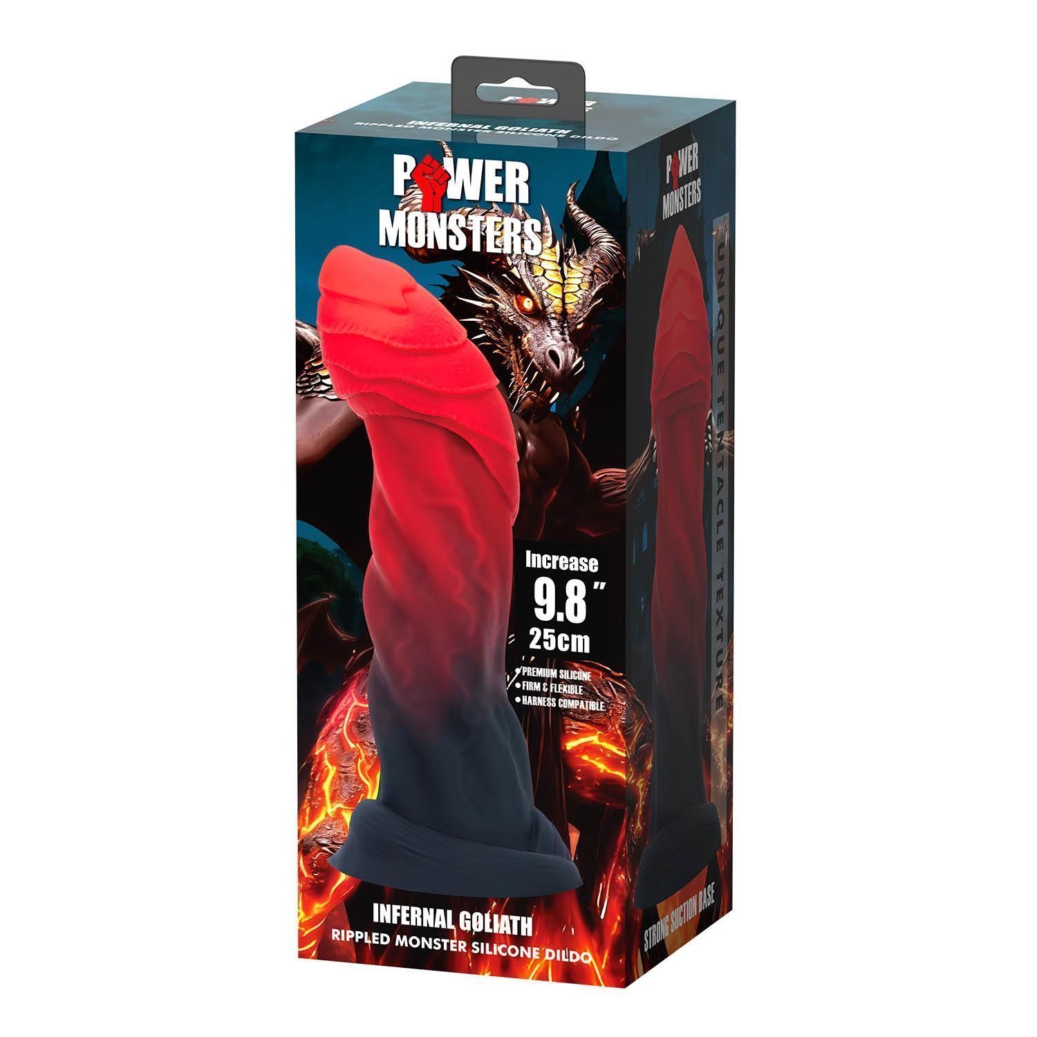 Фаллоимитатор Power Monsters Infernal Goliath, 25 см (мульти)
