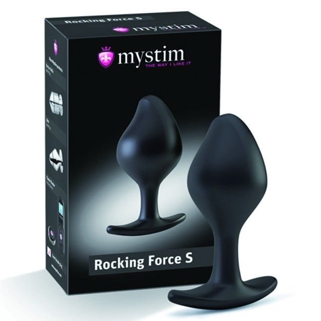 Анальна пробка Mystim Rocking Force, 10,5 см (чорний)