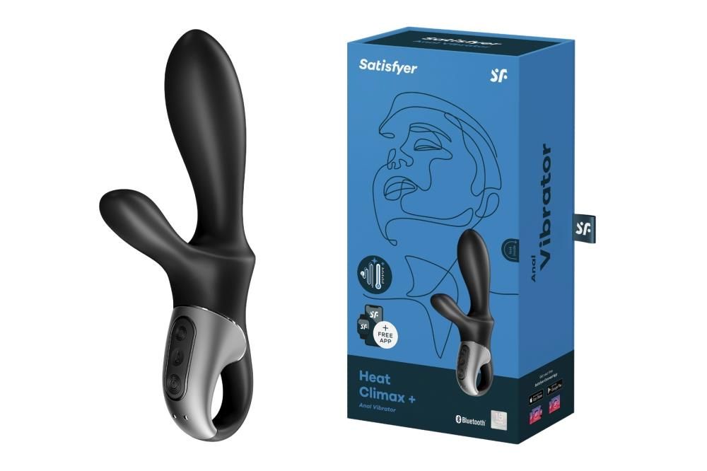 Вібратор Satisfyer Heat Climax + Connect App, 20,5 см (чорний)