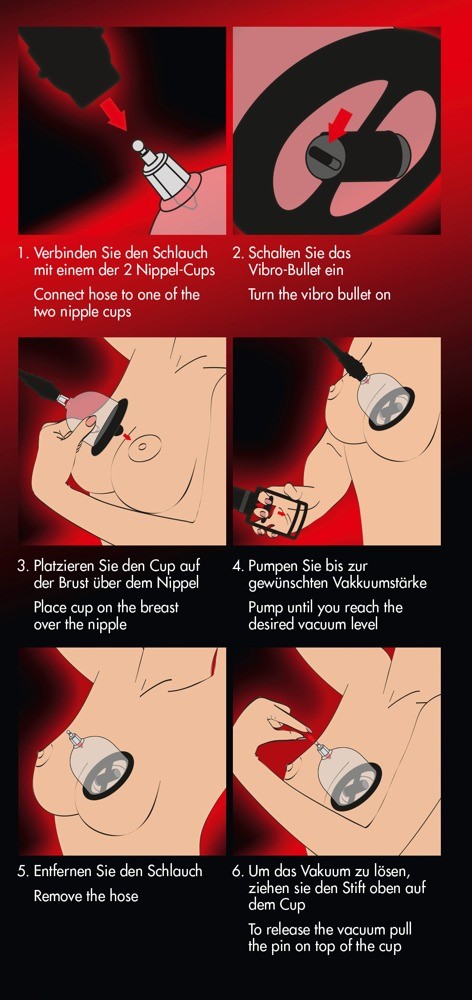 Вакуумная помпа Bad Kitty Vibrating Nipple Cup, 46 см (прозрачный)