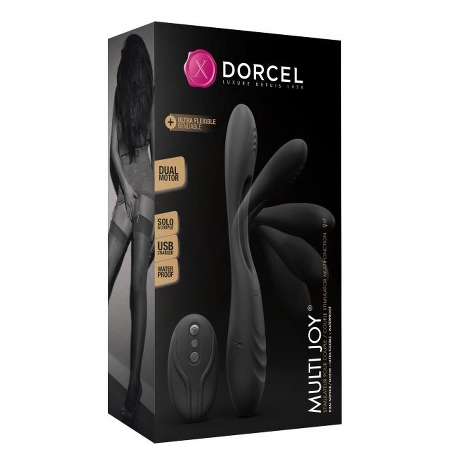 Вибратор для пар Dorcel Multi Joy, 20 см (черный)