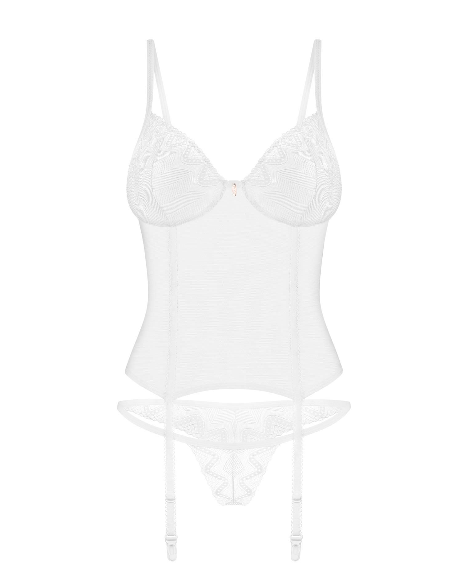 Комплект Obsessive Alissium, XS/S (белый)