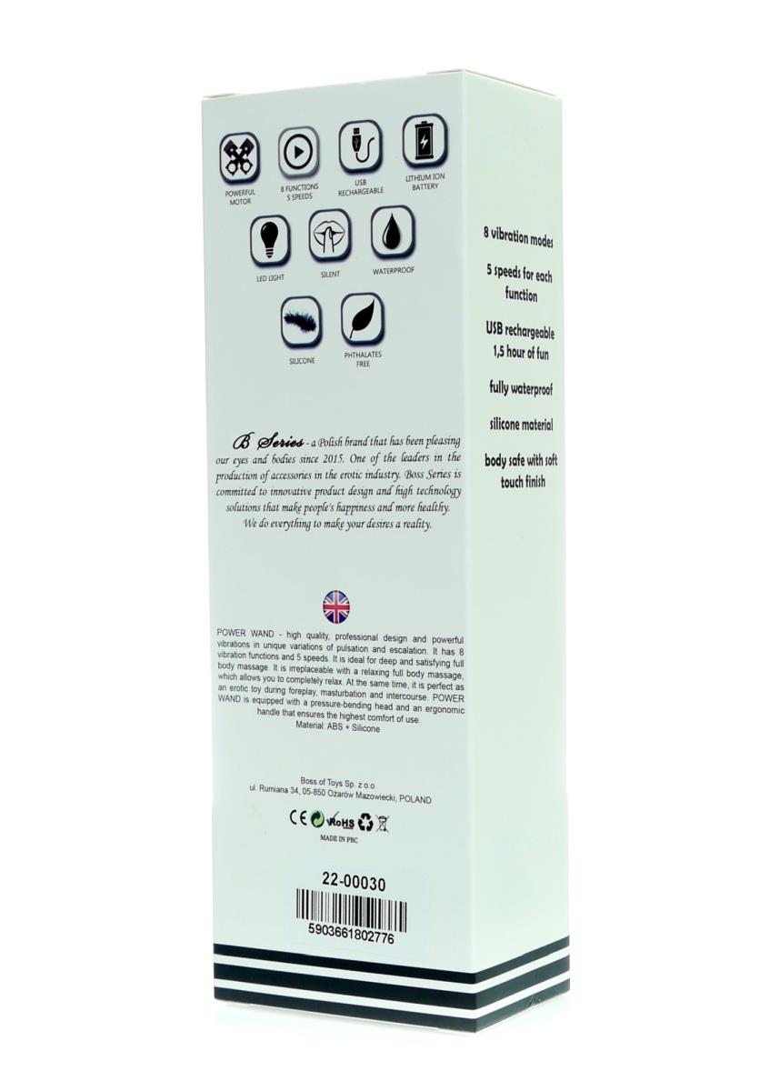 Массажер B - Series Magic Rechargeable Power Wand, 20.5 см (черный)