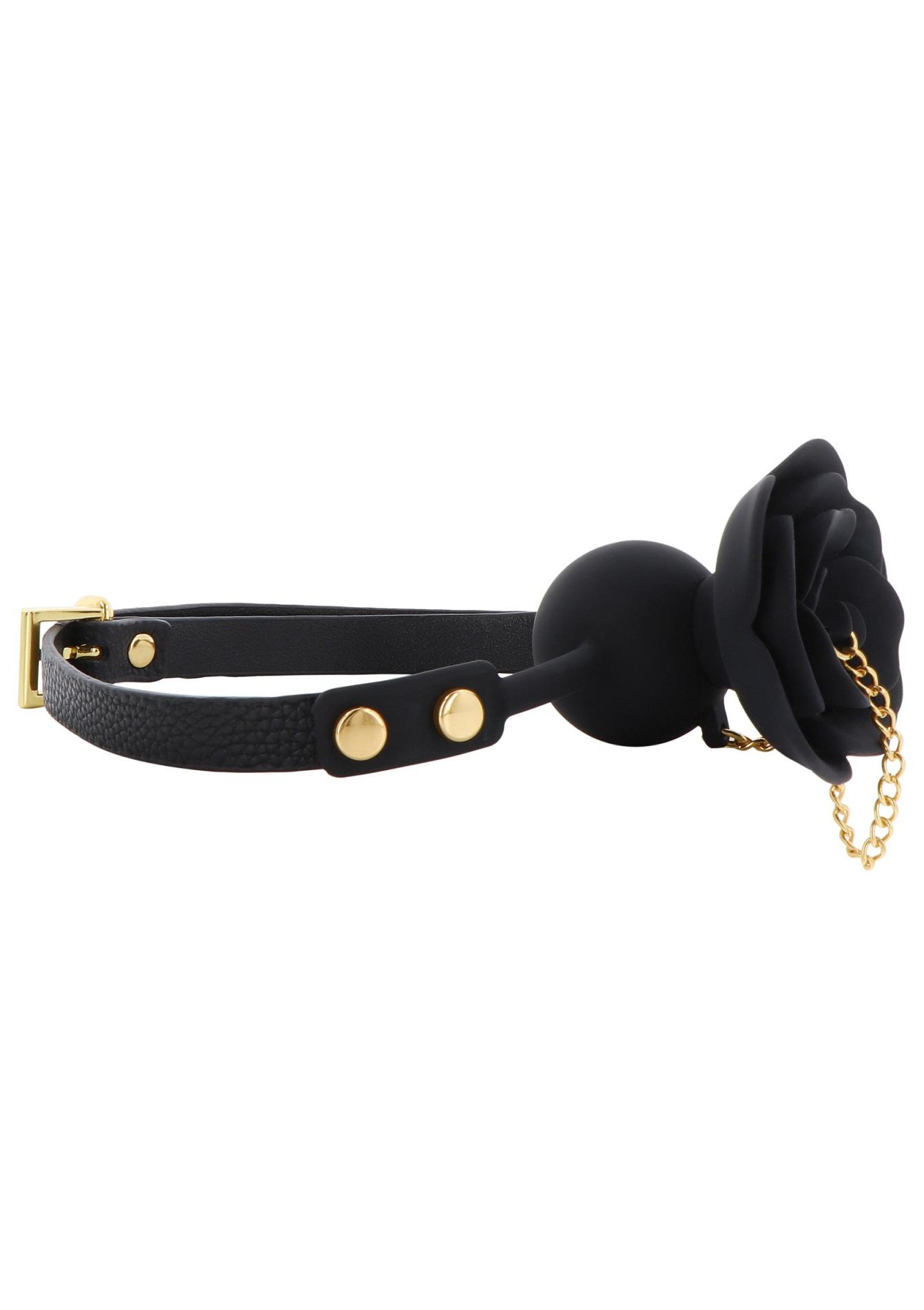 Кляп Taboom Rose Ball Gag with Plug, 4.2 см (черный)