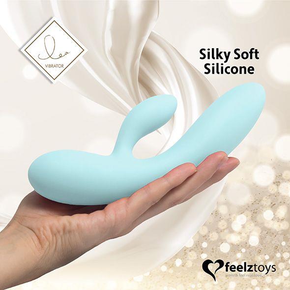 Вибратор-кролик FeelzToys Lea, 20,2 см (голубой)