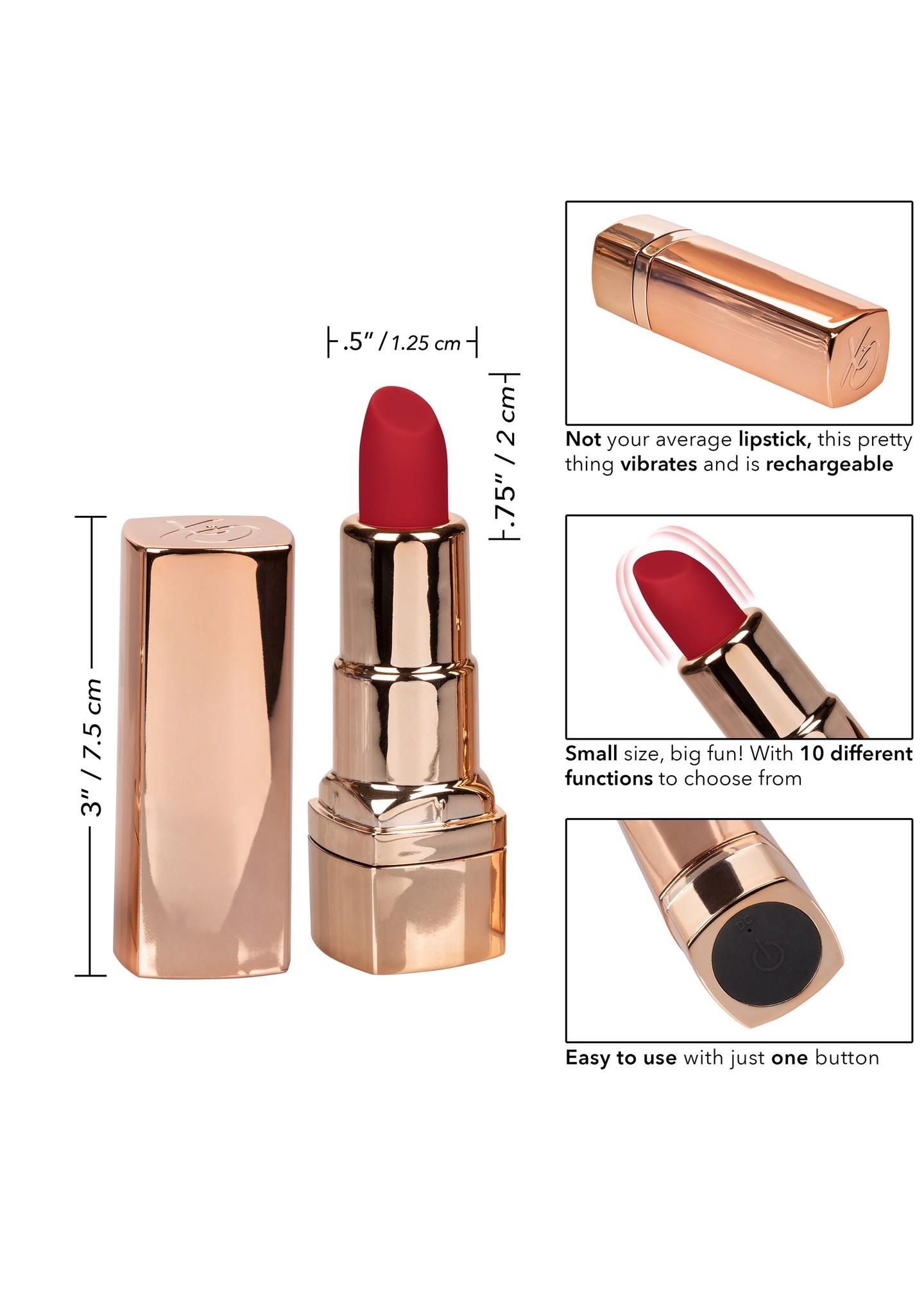 Вибратор для клитора CalExotics Hide & Play Lipstick Recharge, 7,5 см (красный)