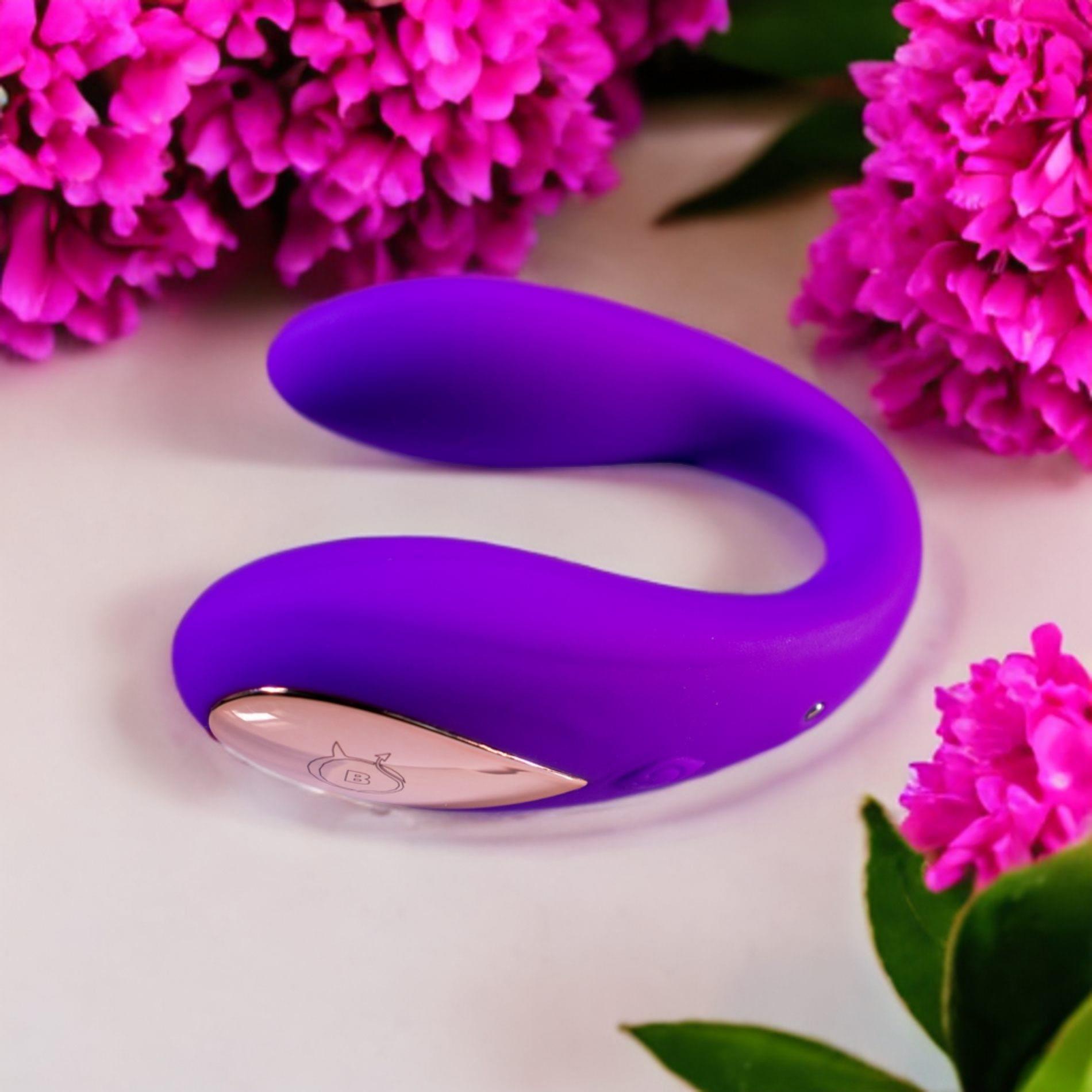 Вибратор B - Series Smart Double Fun App, 8.3 см (фиолетовый)