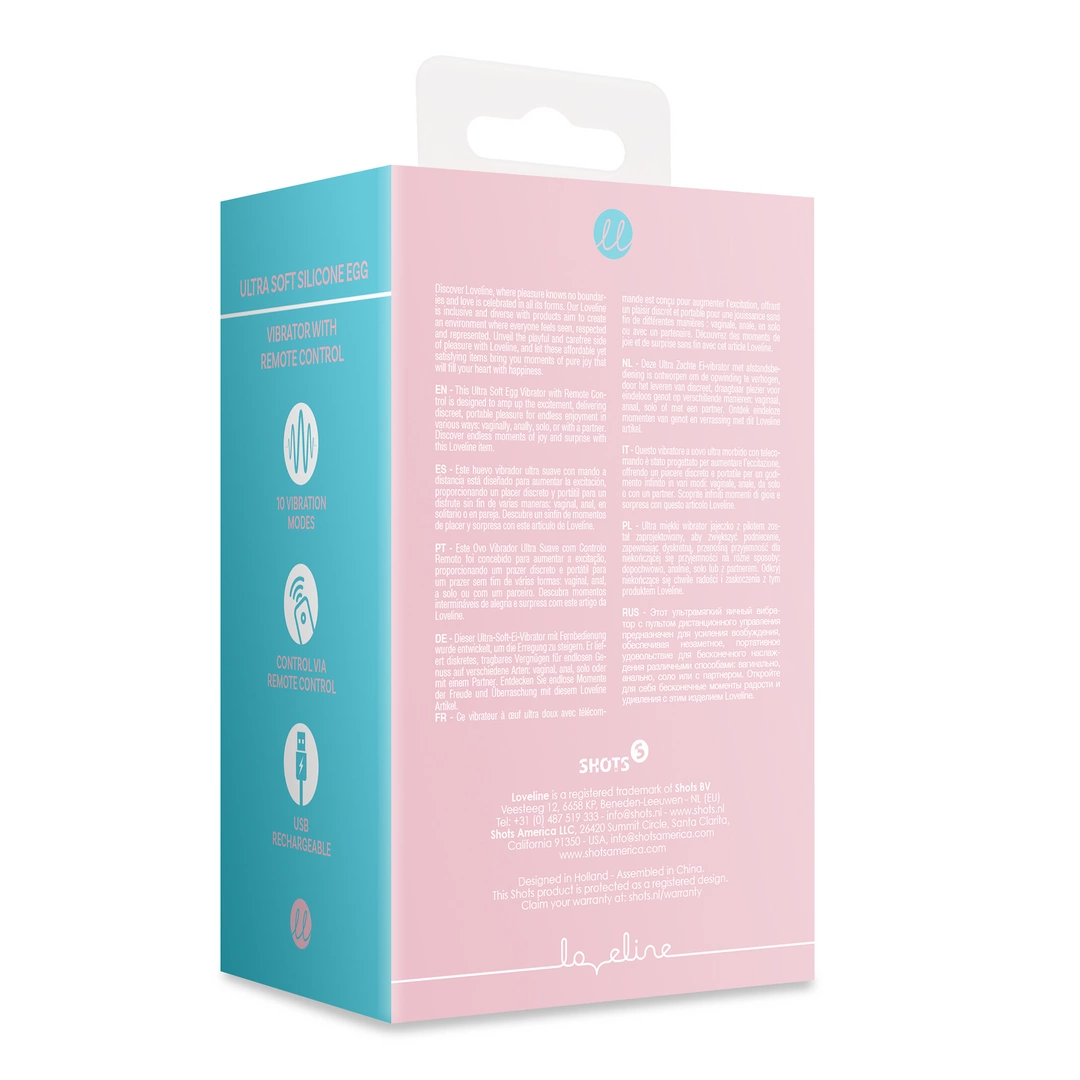 Виброяйцо Loveline Ultra Soft Pink Arabesque, 7.5 см (розовый)