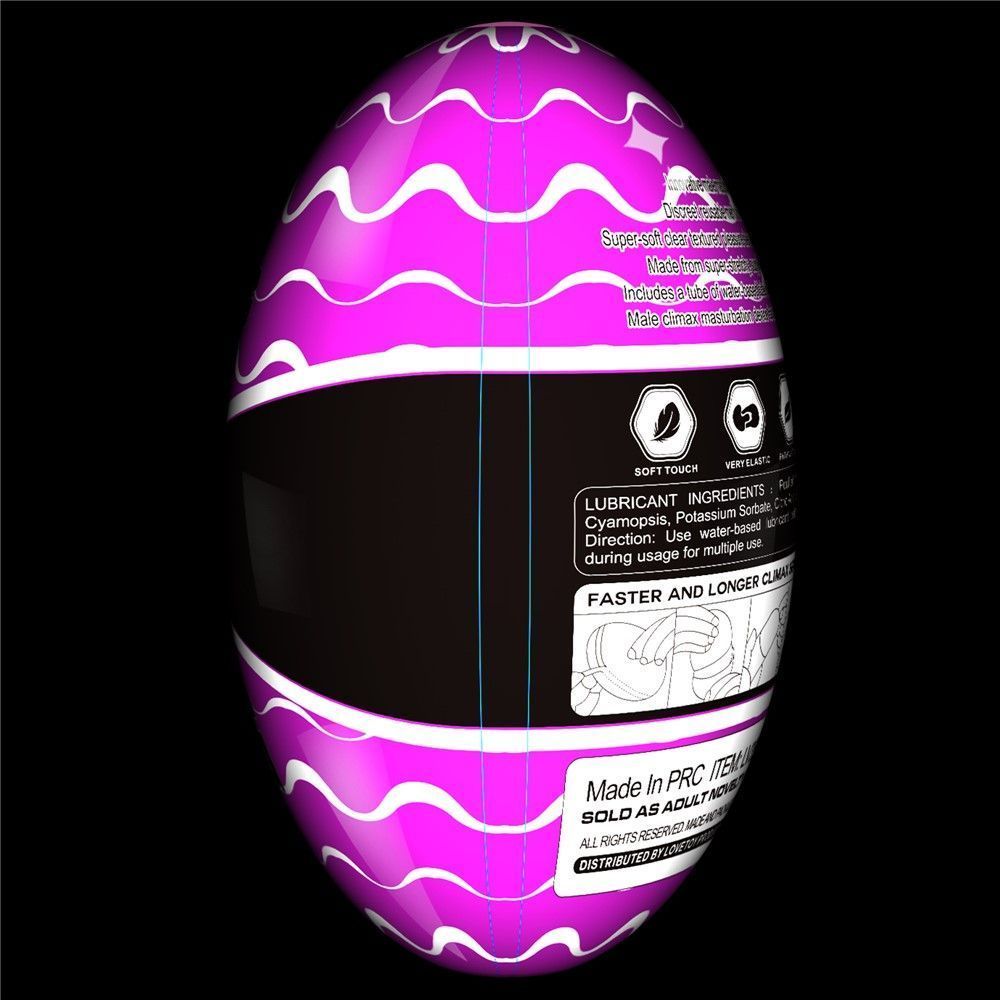 Мастурбатор яйцо LoveToy Giant Egg Grind Ripples Edition (прозрачный)