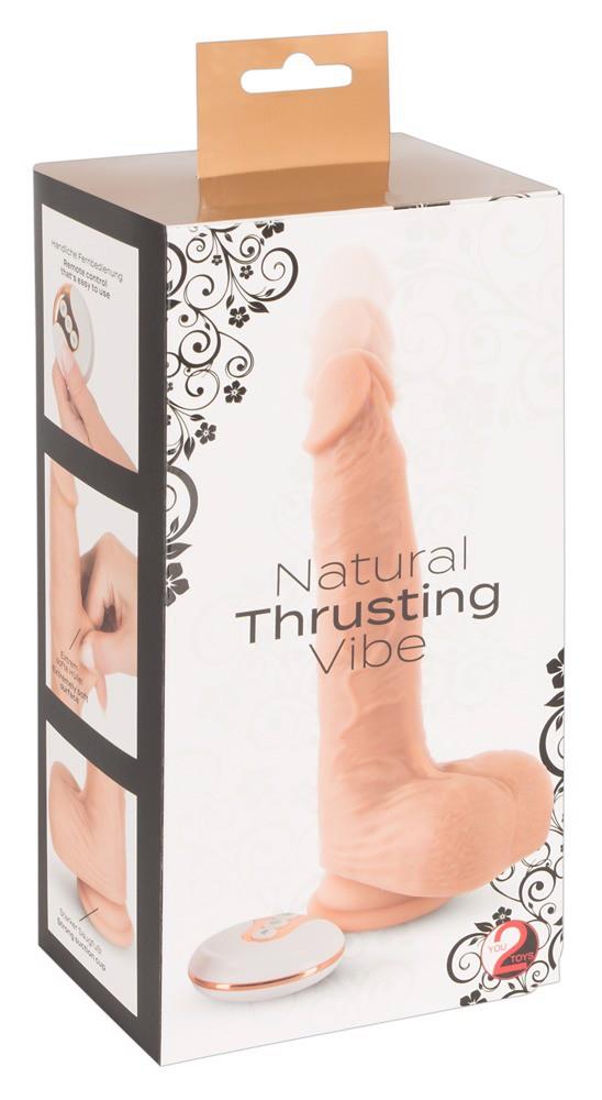 Вибратор Natural Thrusting Vibe, 21 см (телесный)