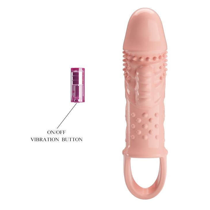 Насадка на пенис Pretty Love Penis Sleeve Cecelia, 18,5 см (телесный)