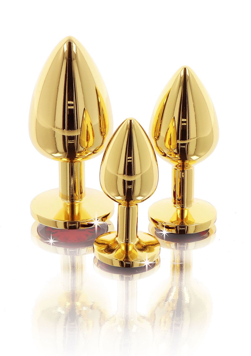 Taboom Butt Plug With Diamond Jewel S - Korek analny, Czerwony, 7 cm