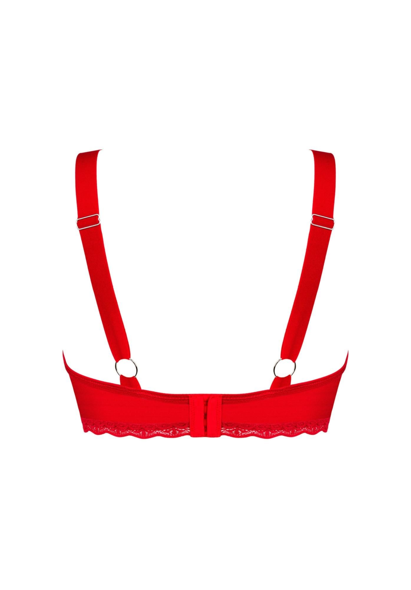 Бюстгальтер Obsessive Belovya, XS/S (красный)