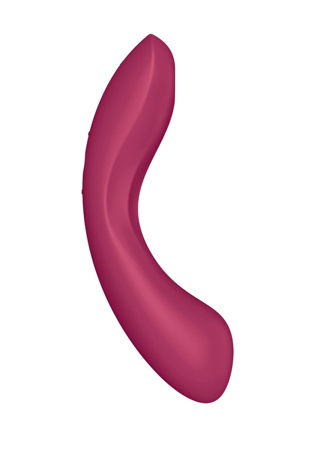 Вакуумний стимулятор клітора з вібрацією Satisfyer Curvy Trinity 1 (бордовий)