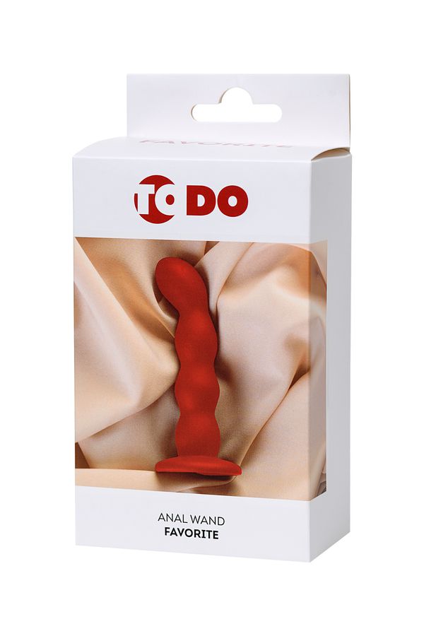 Korek analny ToDo Anal Wand Favorite, 13 cm (czerwony)