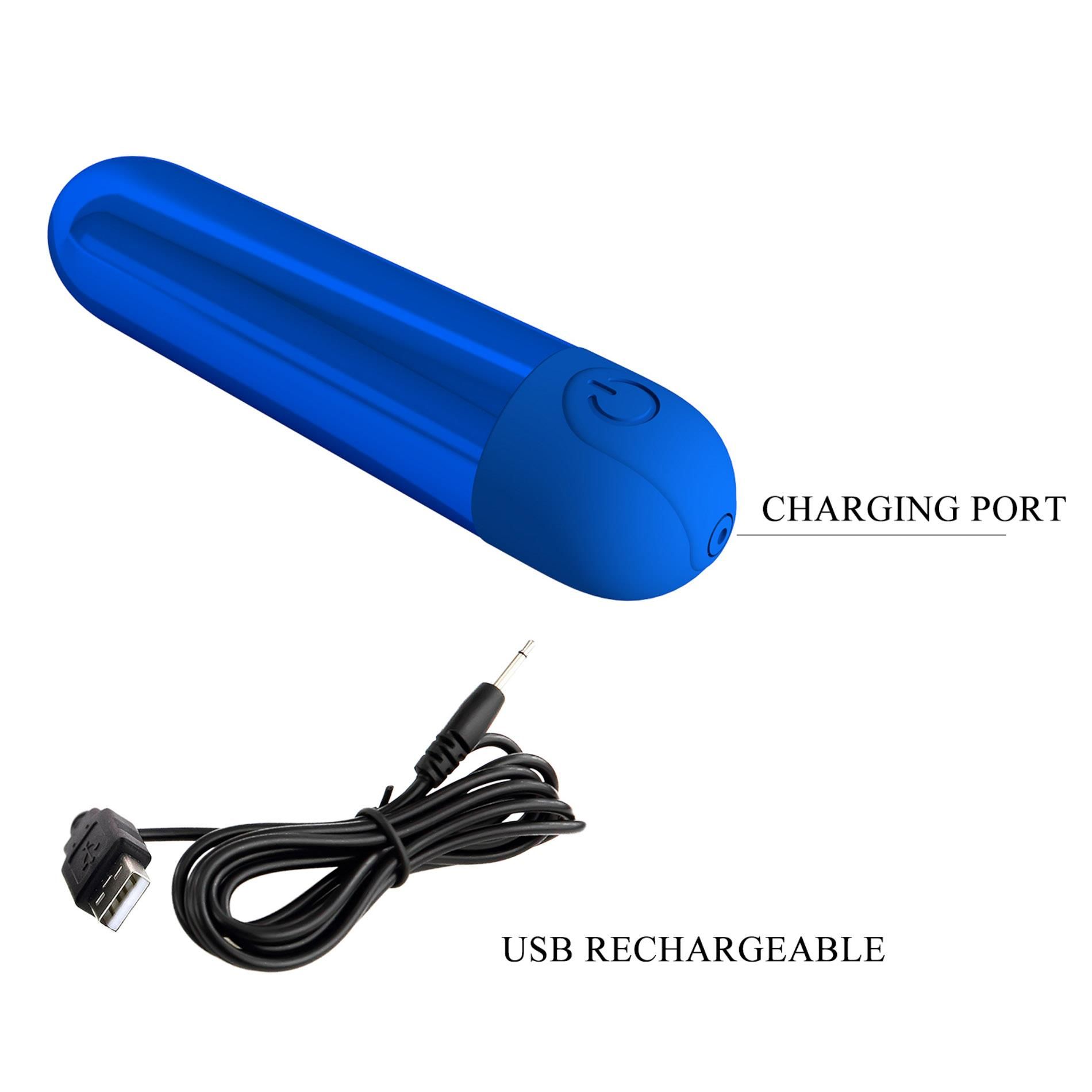 Mini wibrator Pretty Love Kiwi Powerfull, 8 cm (niebieski)