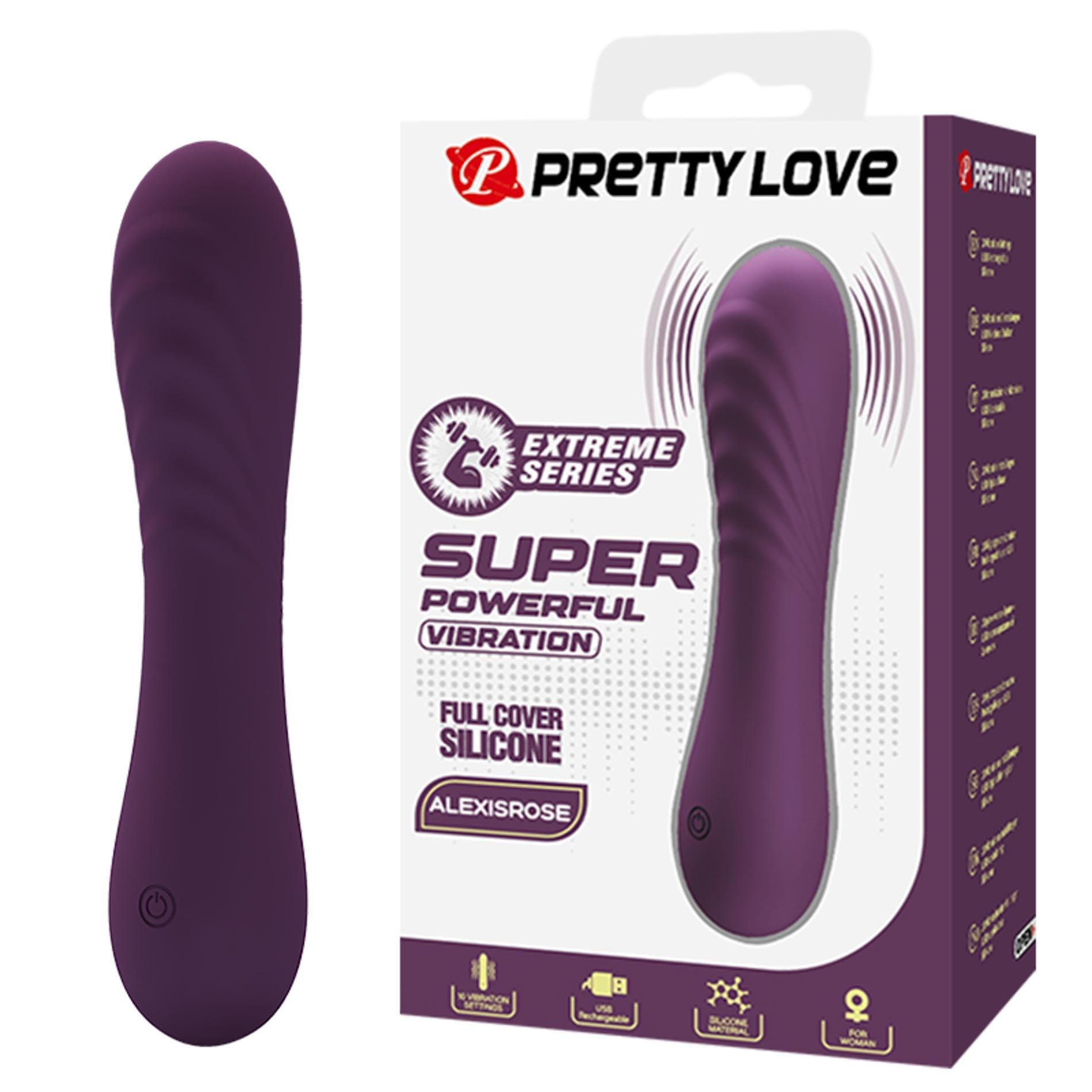 Pretty Love AlexisRose Purple - Mini-wibrator, Fioletowy, 15 cm